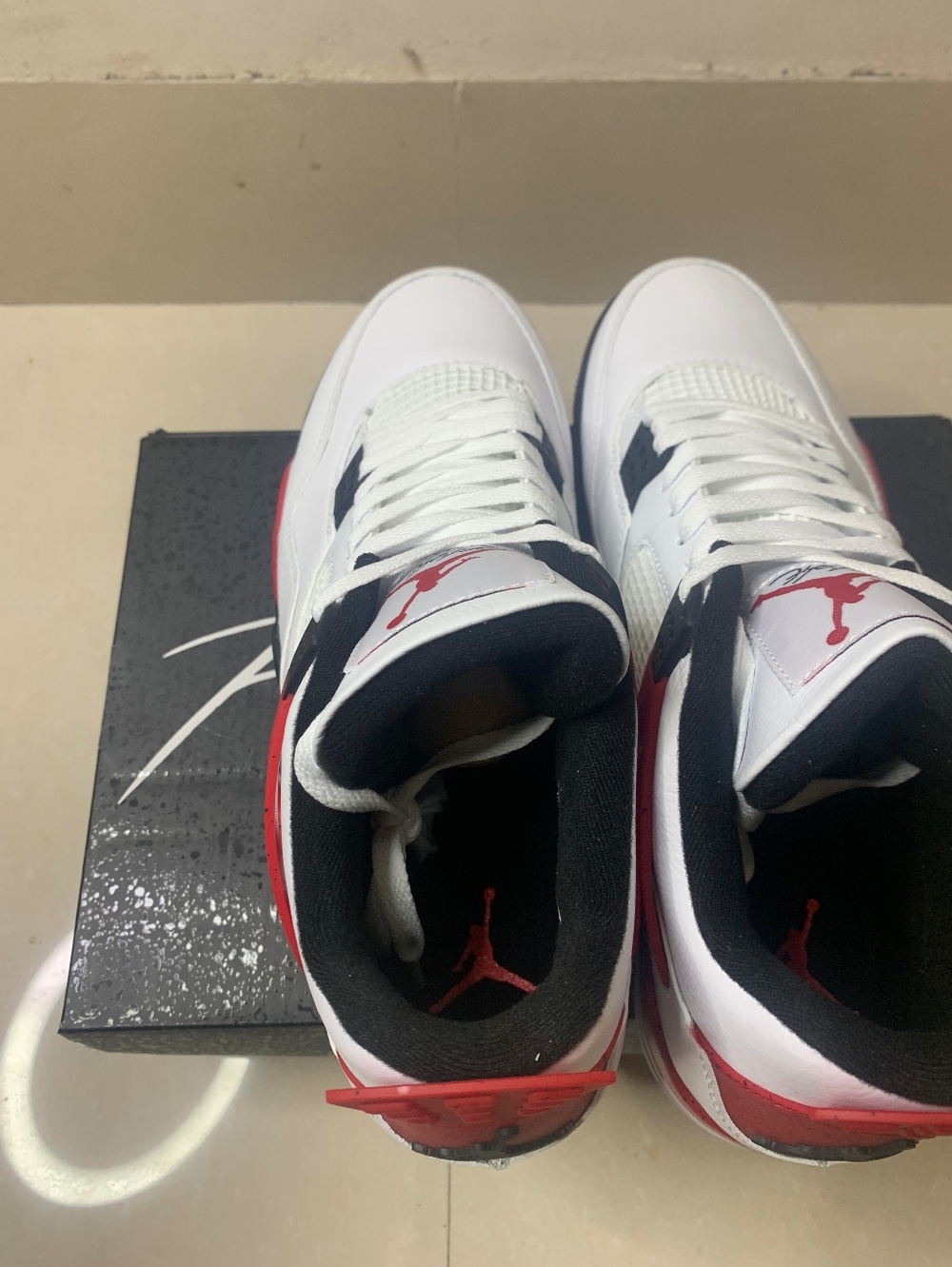 New - Air Jordan 4 Retro Red Cement - Picture 4 of 6